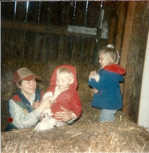 Playing With Kittens in Barn